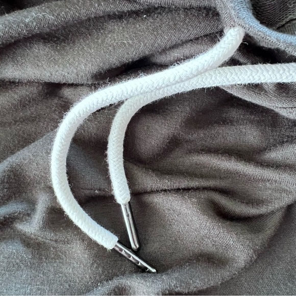 Peace Love World Oversized Drawstring Top in Olive Green size 1X - Picture 4 of 9